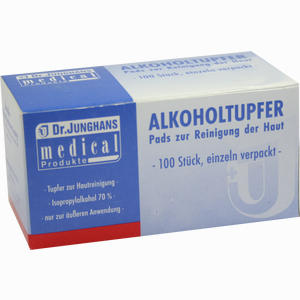 Dr. Junghans Medical Alkoholtupfer 3x6cm Steril  100 Stück - ab 1,50 €