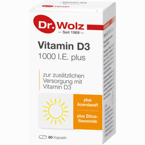 Dr. Wolz Vitamin D3 1000 I.e. Plus Kapseln  60 Stück - ab 9,00 €