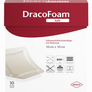 Dracofoam Haft Schaumstoff Wundauflage 10x10cm Verband 10 Stück - ab 106,25 €