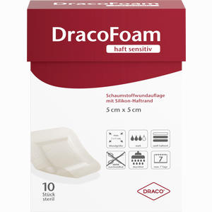 Dracofoam Haft Sensitiv 5x5cm Verband 10 Stück - ab 42,80 €