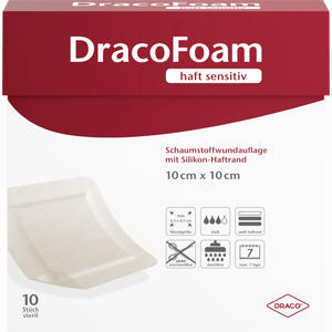 Dracofoam Haft Sensitiv Schaumstoffwundauflage 10x10cm Verband 10 Stück - ab 111,91 €