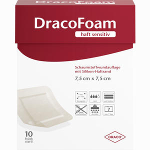 Dracofoam Haft Sensitiv Schaumstoffwundauflage 7.5x7.5cm Verband 10 Stück - ab 84,80 €