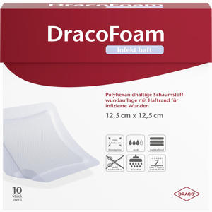 Dracofoam Infekt Haft Schaumst.wundauf.12.5x12.5cm Verband 10 Stück - ab 192,95 €