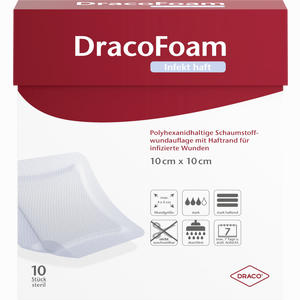 Dracofoam Infekt Haft Schaumstoff Wundauflage 10x10cm 10 Stück - ab 296,65 €