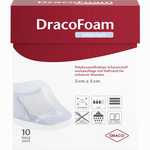 Dracofoam Infekt Haftende Schaumstoff- Wundauflage 5x5cm 10 Stück - ab 114,66 €
