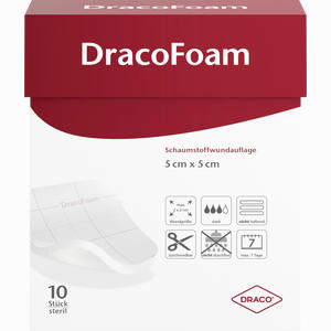 Dracofoam Schaumstoffwundauflage 5x5cm Verband 10 Stück - ab 79,65 €