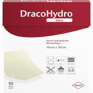 Dracohydro Dünn Hydrokolloide Wundauflage 10x10cm Verband 10 Stück - ab 84,79 €