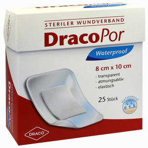 Dracopor Waterproof Wundverband Steril 8cmx10cm  25 Stück - ab 28,99 €