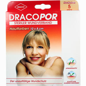Dracopor Wundverband Steril Hautfarben Ster 8x10cm  5 Stück - ab 3,84 €