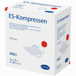 E S Kompressen Steril 5x5cm Großpackung  5 x 20 Stück - ab 7,13 €
