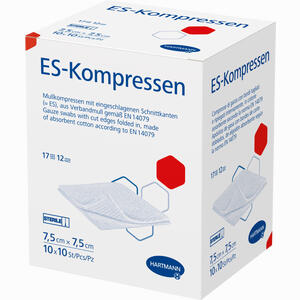 E S Kompressen Steril 7.5x7.5cm Großpackung  10 x 10 Stück - ab 14,56 €