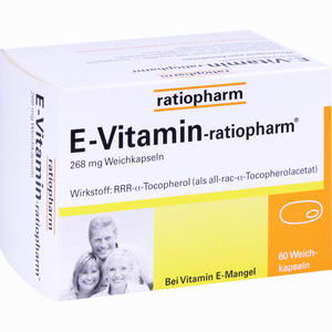 E- Vitamin- Ratiopharm Kapseln 60 Stück E- Vitamin- Ratiopharm Kapseln 60 Stück