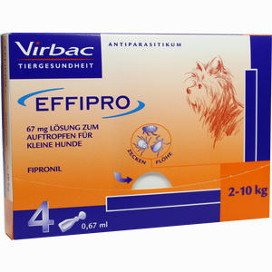 Effipro 67mg Vet Lösung Zum Auftropfen für Kleine Hunde  4 Stück - ab 22,42 €