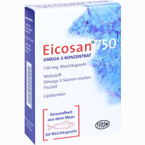 Abbildung von Eicosan 750 Omega- 3- Konzentrat Kapseln 60 Stück