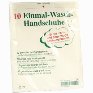 Einmal- Wasch- Handschuhe  10 Stück - ab 1,37 €