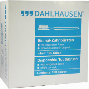 Einmal- Zahnbürsten mit Paste Dahlhausen 100 Stück - ab 11,99 €