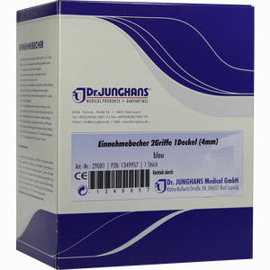 Einnehmebecher 2griffe+ Deckel 4mm Blau 1 Stück - ab 2,51 €