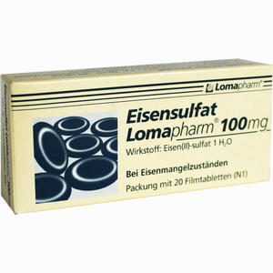 Eisensulfat Lomapharm 100mg Filmtabletten 20 Stück - ab 3,21 €