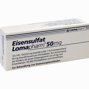 Eisensulfat Lomapharm 50mg Filmtabletten 50 Stück