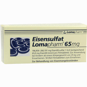 Eisensulfat Lomapharm 65mg Tabletten 50 Stück - ab 3,32 €