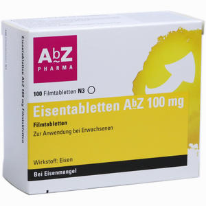 Eisentabletten Abz 100 Mg Filmtabletten  100 Stück - ab 12,01 €