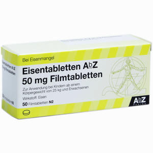 Eisentabletten Abz 50 Mg Filmtabletten  50 Stück
