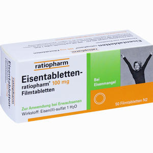 Eisentabletten- Ratiopharm 100mg Filmtabletten  50 Stück - ab 6,75 €