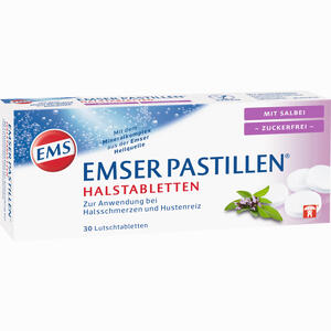 Emser Pastillen mit Salbei zuckerfrei  30 Stück Emser Pastillen mit Salbei zuckerfrei  30 Stück