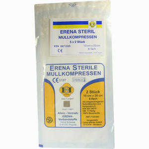 Erena Mullkompressen Steril 10x20cm  5 Stück - ab 5,39 €