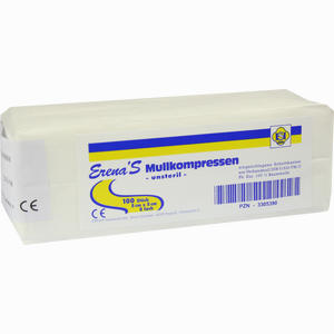 Erena Mullkompressen Unsteril 5x5cm 8- Fach  100 Stück - ab 3,38 €