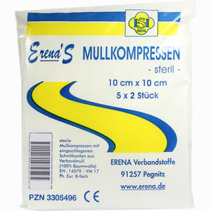 Erena Steril Kompre 10x10  5 x 2 Stück - ab 1,99 &euro;
