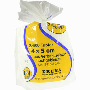 Erena Zellstofftupfer 4x5 2 x 500 Stück - ab 5,00 €