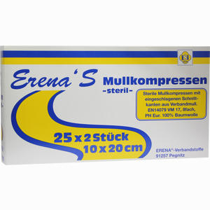 Erenas Mullkompressen Steril 10x20cm  25 Stück - ab 15,91 €