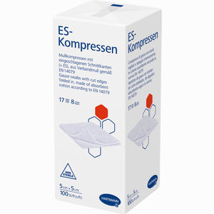 Es Kompressen Compact Unsteril 5 X 5 Cm 8fach  100 Stück - ab 2,31 €