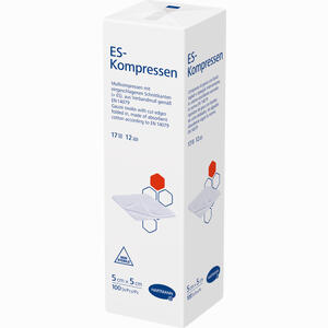 Es- Kompressen Unsteril 5x5cm 12- Fach  100 Stück - ab 2,90 €
