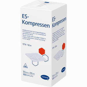 Es- Kompressen Unsteril 7,5x7,5cm 12- Fach  100 Stück - ab 5,80 €