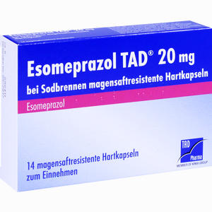 Esomeprazol Tad 20mg bei Sodbrennen Kapseln 14 Stück - ab 5,43 €