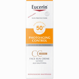 Eucerin Photoaging Control Face Sun Cc Creme Getönt Mittel Lsf 50+  50 ml - ab 16,69 €