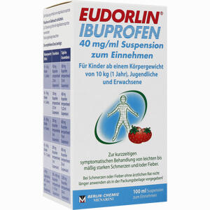 Eudorlin Ibuprofen 40mg/Ml Suspension Zum Einnehmen 100 ml - ab 1,99 €