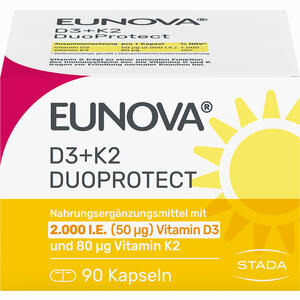 Eunova Duoprotect D3+k2 2000ie/80ug Kapseln 90 Stück - ab 14,85 €
