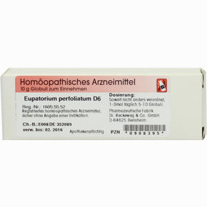 Eupatorium Perfoliatum D6 Globuli Dr.RECKEWEG & Co. GmbH 10 g - ab 6,23 &euro;