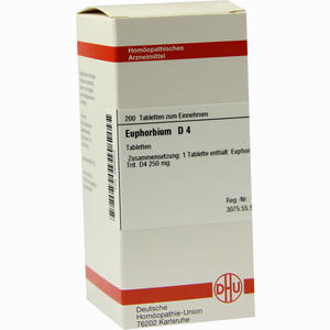 Euphorbium D4 Tabletten 200 Stück - ab 0,00 &euro;