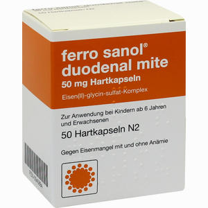 Ferro Sanol Duodenal Mite 50mg Kapseln 50 Stück Ferro Sanol Duodenal Mite 50mg Kapseln 50 Stück