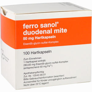 Abbildung von Ferro Sanol Duodenal Mite 50mggyn N Kapseln 100 Stück Abbildung von Ferro Sanol Duodenal Mite 50mggyn N Kapseln 100 Stück