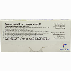 Ferrum Met Praep D8 Ampullen 8 x 1 ml - ab 25,03 €