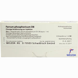 Ferrum Phosphoricum D8 Ampullen 8 x 1 ml - ab 27,14 €