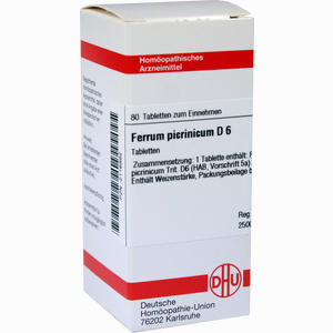 Ferrum Picrinic D6 Tabletten 80 Stück - ab 9,29 €