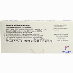 Ferrum Sidereum Comp Ampullen 8 x 1 ml - ab 24,09 €