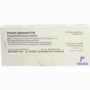 Ferrum Sidereum D10 Ampullen 8 x 1 ml - ab 0,00 €