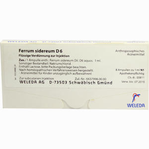 Ferrum Sidereum D6 Ampullen 8 x 1 ml - ab 0,00 €